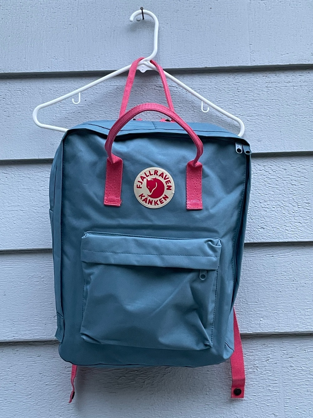 FJALLRAVEN KANKEN Backpack, Teal with Pink Straps